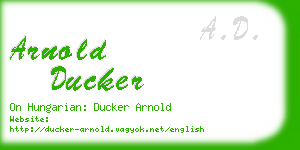 arnold ducker business card